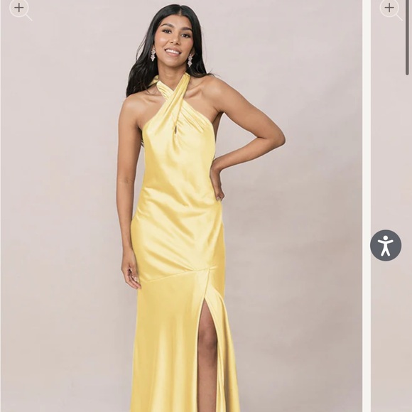 Revelry Strapless Yellow Dress “Athena”